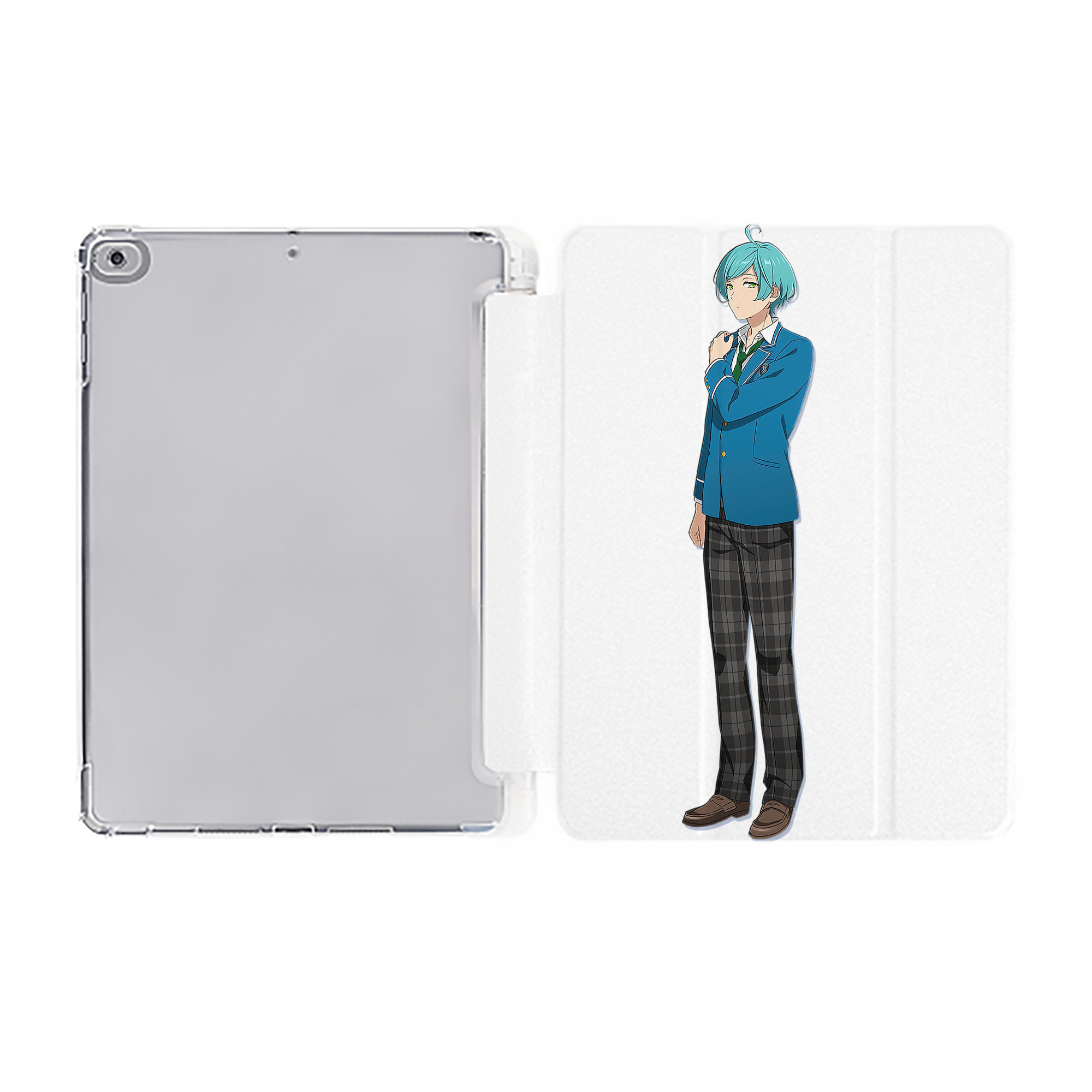 （画像用） あんさんぶるスターズ! Ensemble Stars IPad ケース ペン収納付き 三つ折りスタンド PUレザー×シリコン 対応機種9.5/10.5/10.9インチ